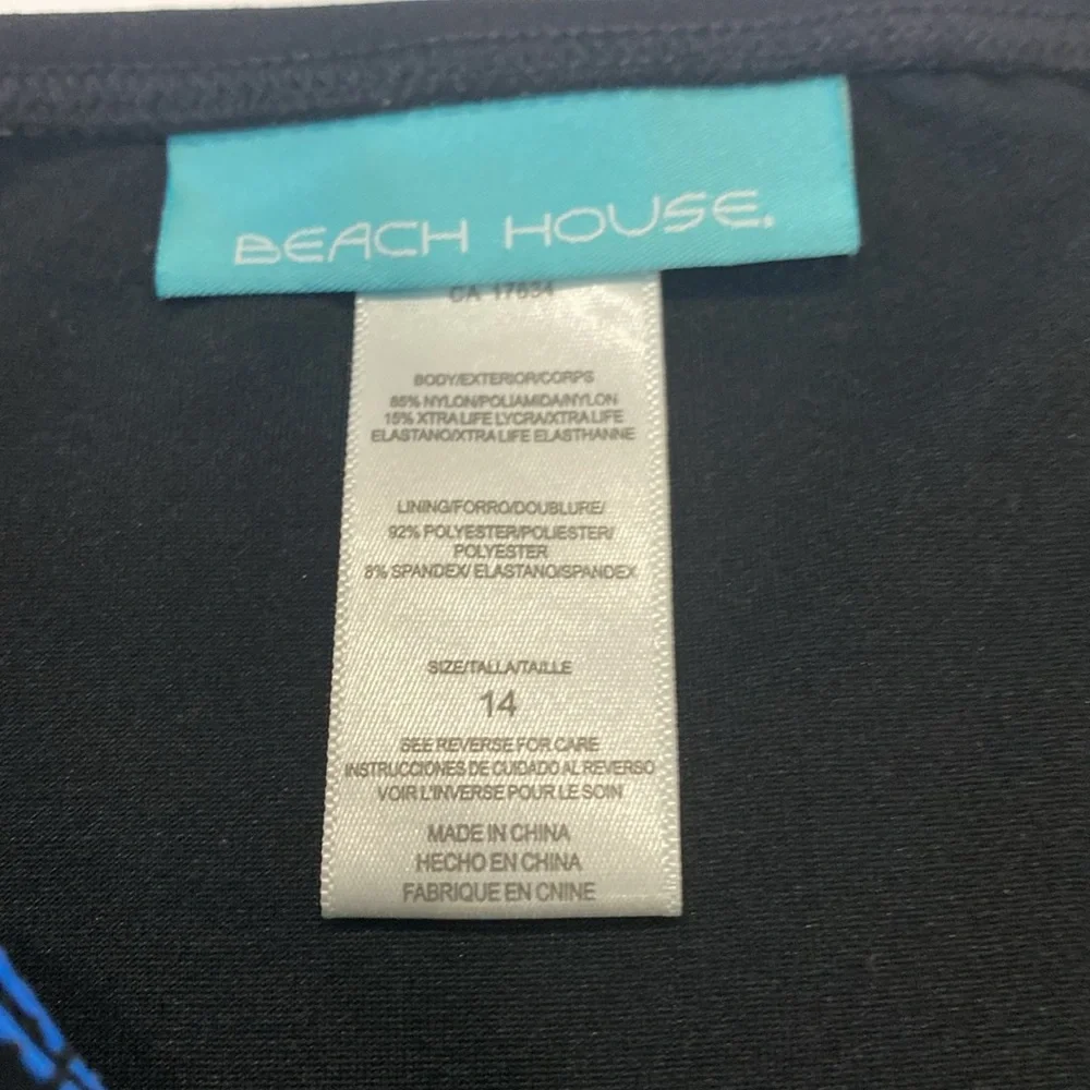 Beach House Floral Fantasy Kerry Mesh Tankini Swimsuit |Size 12/14 - Picture 13 of 13